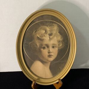 C. Bosseron Chambers Framed Print Light Of The World Angel Oval Framed Antique